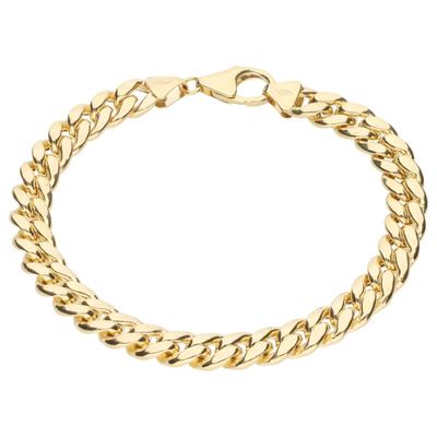 Armband LUIGI MERANO "Panzerkette, Panzerarmband, teilmassiv, Gold 585", gold, Armbänder, Herren, 21cm, Gelbgold 585 Image