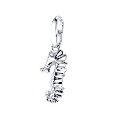 Charm-Einhänger "Seepferdchen, Silber 925", silber, GIORGIO MARTELLO MILANO, Charms, Damen, Silber 925 (Sterlingsilber)