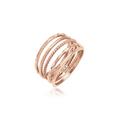 Ring-Set ELLI "Stapelring Stacking Boho Set (5 tlg.) 925 Sterling Silber" Gr. 54, rosa (rosegold), Fingerringe, Damen, 54mm, ohne Stein, Silber 925 (Sterlingsilber)