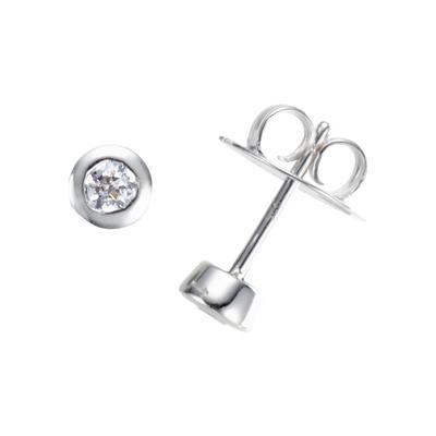 Paar Ohrstecker "mit Zirkonia, Silber 925" Gr. 5, silber, GIORGIO MARTELLO MILANO, Ohrringe, Damen, Ø 5mm, Silber 925 (Sterlingsilber) Image