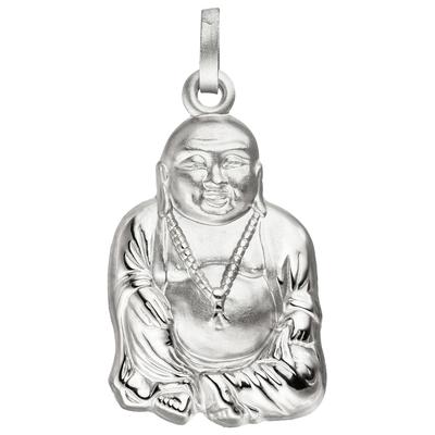 Ketten-Anhänger JOBO "Anhänger Buddha", silber (silber 925), Schmuckanhänger, Damen, Silber 925 (Sterlingsilber), 925 Si