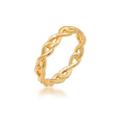 Fingerring ELLI "Infinity Unendlichkeit Cut-Out Trend 925 Silber" Gr. 54, gold, Fingerringe, Damen, 54mm, ohne Stein, Silber 925 (Sterlingsilber), 4mm Image