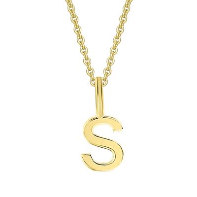 Ketten-Anhänger ONE ELEMENT "Buchstabe S Buchstaben Anhänger aus 333 Gelbgold", gold, Schmuckanhänger, Damen, S, Gelbgold 333-Gold, Gelbgold 333, Gold, zeitlos schön – für besondere Momente gemacht