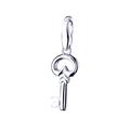 Charm Schlüssel GIORGIO MARTELLO MILANO "Schlüssel, Silber 925" Charms silberfarben (silber) Damen Charms Anhänger