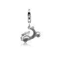 Charm-Einhänger NENALINA "Anhänger Motorrad Roller Vehicle 925 Silber" Charms Gr. ohne Stein, silberfarben (silber) Damen Charms Anhänger