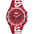 Solaruhr DIESEL "FRAMED, DZ4621" Armbanduhren rot (rot, weiß) Herren Hochzeitsmode Armbanduhr, Herrenuhr