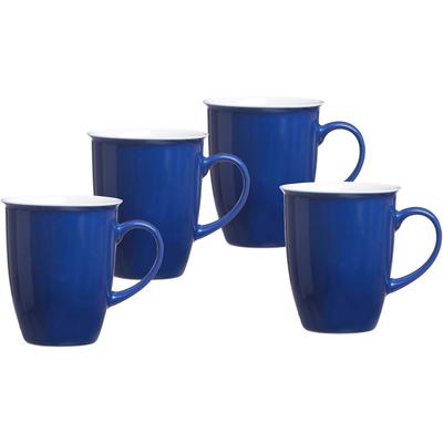 Becher RITZENHOFF & BREKER "Doppio", blau, H:10cm Ø:9cm, Porzellan, Trinkgefäße, 4-teilig Image