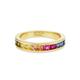 Fingerring BRUNO BANANI "Schmuck Geschenk Silber 925 Damenring Regenbogen" Fingerringe Gr. 59, Silber 925 (Sterlingsilber), 2,8 mm, goldfarben (gelbgoldfarben, mehrfarbig, mehrfarbig) Damen Fingerringe