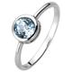 Fingerring JOBO Fingerringe Gr. 52, Silber 925 (Sterlingsilber), blau (hellblau, blau) Damen Fingerringe