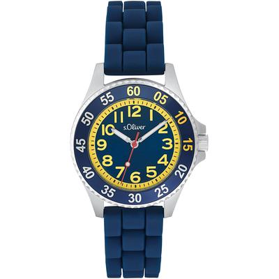 Quarzuhr S.OLIVER, blau (dunkelblau), Armbanduhren, Kinder, Armbanduhr, Kinderuhr, analog, Silikonarmband, Geschenkidee Image