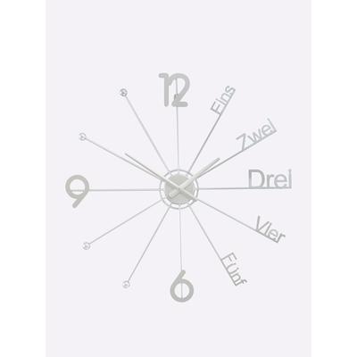 Wanduhr HEINE HOME, silber (silberfarben), Wanduhren, B/H/T: 60cm x 60cm x 2,5cm, B:60cm H:60cm T:2,5cm Image