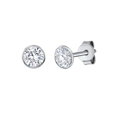 Paar Ohrstecker FIRETTI "Schmuck Geschenk Silber 925 Ohrschmuck", silber (silberfarben, kristallweiß, kristallweiß), Ohrringe, Damen, Silber 925 (Sterlingsilber), mit Zirkonia (synth.) Image