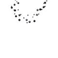 Collier FIRETTI "Schmuck Geschenk, Schwebende Kugeln" Halsketten Gr. Silber 925 (Sterlingsilber)-Nylon, Länge: 50 cm Breite: 12 mm, schwarz (silberfarben, transparent, schwarz, weiß, weiß) Damen Colliers