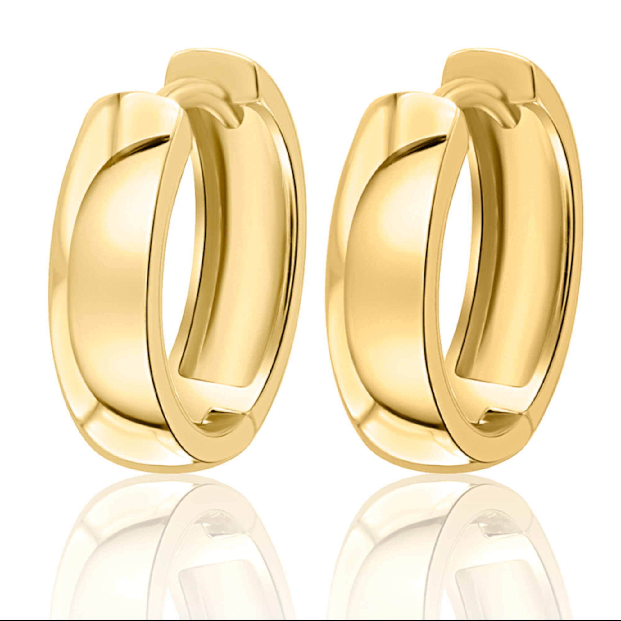 Paar Creolen ONE ELEMENT "Ohrringe Creolen aus 585 Gelbgold Ø 15,0 x 4,0 mm", gold, Ohrringe, Damen, Damen, Gelbgold 585 Gold, Gelbgold 585, Gold, Harmonisch gestaltet – ruhiges Design mit feinem Ausdruck