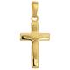 Kreuz-Anhänger JOBO "Anhänger Kreuz" Schmuckanhänger Gr. Silber 925 (Sterlingsilber), goldfarben Damen Anhänger