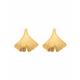 Paar Ohrhänger ADELIA´S "1 375 Gold Ohrringe / Ohrstecker Ginkoblatt" Gr. Damen, Gelbgold 375, goldfarben (gold) Damen Ohrhänger