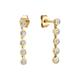 Paar Ohrhänger DIAMONDS BY ELLEN K. "585 Gelbgold bicolor Brillant" Ohrringe Gr. ONE-SIZE, 0,05 ct P1 = bei 10-facher Vergrößerung erkennbare Einschlüsse, Gold, bunt (mehrfarbig, weiß) Damen Ohrhänger
