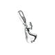 Charm Sternzeichen GIORGIO MARTELLO MILANO "Sternzeichen Jungfrau, Silber 925" Charms silberfarben (silber) Damen Charms Anhänger