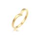 Fingerring ELLI PREMIUM "V-Form Stapelring Geo Look Modern 375 Gelbgold" Fingerringe Gr. 54 mm, ohne Stein, Gelbgold 375, 1.3 mm, goldfarben (gold) Damen Fingerringe