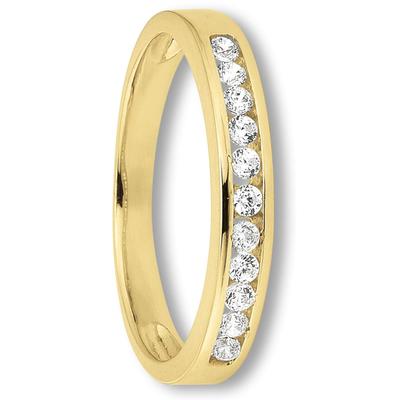 Goldring ONE ELEMENT "Zirkonia Ring aus 333 Gelbgold" Gr. 53, gold, Fingerringe, Damen, 53,mit Zirkonia, Gelbgold 333, D