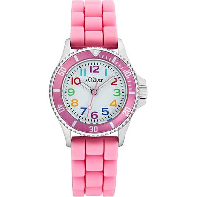 Quarzuhr S.OLIVER "2033505" Armbanduhren pink Kinder Kinderuhren
