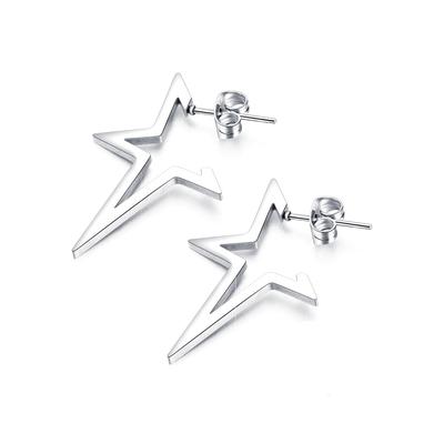 Paar Ohrstecker FIRETTI "Schmuck Geschenk Ohrschmuck Star", silber (edelstahlfarben), Ohrringe, Damen, Edelstahl Image