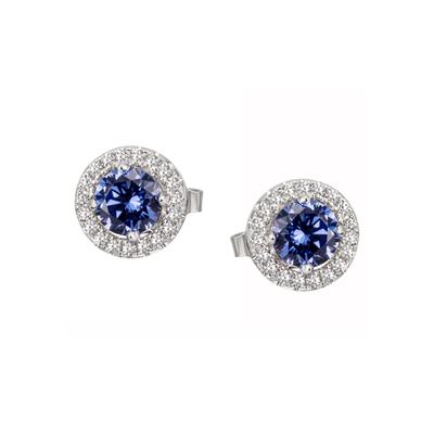 Paar Ohrstecker FIRETTI "Schmuck Geschenk Silber 925 Ohrschmuck", blau (silberfarben, blau, kristallweiß, tanzanite, kristallweiß), Ohrringe, Damen, Silber 925 (Sterlingsilber), mit Zirkonia (synth.) Image