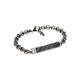 Edelstahlarmband FIRETTI "Schmuck Geschenk, modische Carboneinlage" Armbänder Gr. Edelstahl-Carbon, schwarz (gunfarben, schwarz) Herren Edelstahlarmbänder