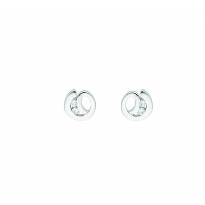 Paar Ohrhänger ADELIA´S "Damen 333 Weißgold Ohrringe Ohrstecker mit Zirkonia", silber, Ohrringe, Damen, Damen, Weißgold 333-Gold, Weißgold 333, Gold, mit Zirkonia Goldschmuck für Damen Image