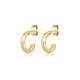 Paar Creolen ELLI DIAMONDS "Creolen Diamanten (0.03 ct.) Edel 585er Gelbgold" Ohrringe Gr. OneSize, 0.006 carat ct P1 = bei 10-facher Vergrößerung erkennbare Einschlüsse mit Diamanten, Gelbgold 585, goldfarben (gold, weiß) Damen Creolen
