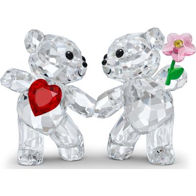 Dekofigur SWAROVSKI "Kristallfigur "LIEBE" Kris Bär Zusammen glücklich, 5558892", bunt (kristallweiß, rot, rosé, grün, schwarz), Dekofiguren, B/H/T: 5,5cm x 4,5cm x 3,5cm, Kris Bär Zusammen glücklich, Swarovski Kristall, Metall, Swarovski Kristall... Image