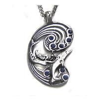 Amulett ADELIA´S Amulett Anhänger Schmuckanhänger Gr. keine ct, blau Damen Amulette Meerjungfrau und Delphin - Für Harmonie Freude