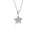 Kette mit Anhänger NENALINA "Stern Star Astro Gebürstet 925 Silber" Halsketten Gr. 45, Silber 925 (Sterlingsilber), Länge: 45 cm, silberfarben (silber) Damen Ketten mit Anhänger