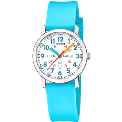 Quarzuhr CALYPSO WATCHES "My First Watch, K5825/3" Armbanduhren blau (hellblau) Kinder Kinderuhren