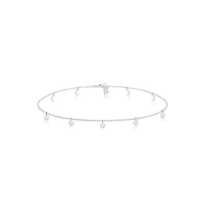 Collier ELLI "Choker Plättchen Coins Matt 925 Silber", silber, Halsketten, Damen, 36, ohne Stein, Silber 925 (Sterlingsilber), L: 36cm Image