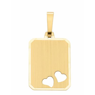 Ketten-Anhänger ADELIA´S "585 Gold Gravurplatte Anhänger", gold, Schmuckanhänger, Damen, Gold, 585 Gold Goldschmuck für Damen