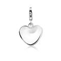 Charm-Einhänger NENALINA "Herz-Anhänger Symbol Basic Liebe Love 925 Silber" Charms Gr. ohne Stein, silberfarben (silber) Damen Charms Anhänger