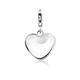 Charm-Einhänger NENALINA "Herz-Anhänger Symbol Basic Liebe Love 925 Silber" Charms Gr. ohne Stein, silberfarben (silber) Damen Charms Anhänger