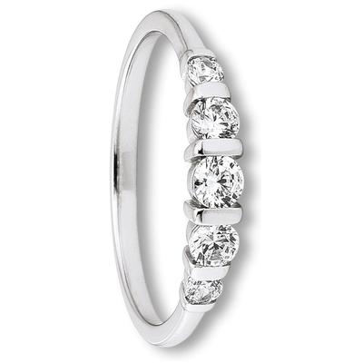 Silberring ONE ELEMENT "Zirkonia Ring aus 925 Silber" Gr. 60, silber, Fingerringe, Damen, 60,mit Zirkonia, Silber 925 (Sterlingsilber), stilvoll & feminin – für die besonderen Augenblicke Image