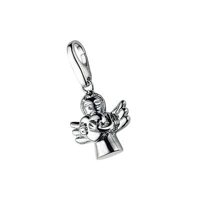 Charm Engel "Engel mit Herz, Silber 925", silber, GIORGIO MARTELLO MILANO, Charms, Damen, Silber 925 (Sterlingsilber)