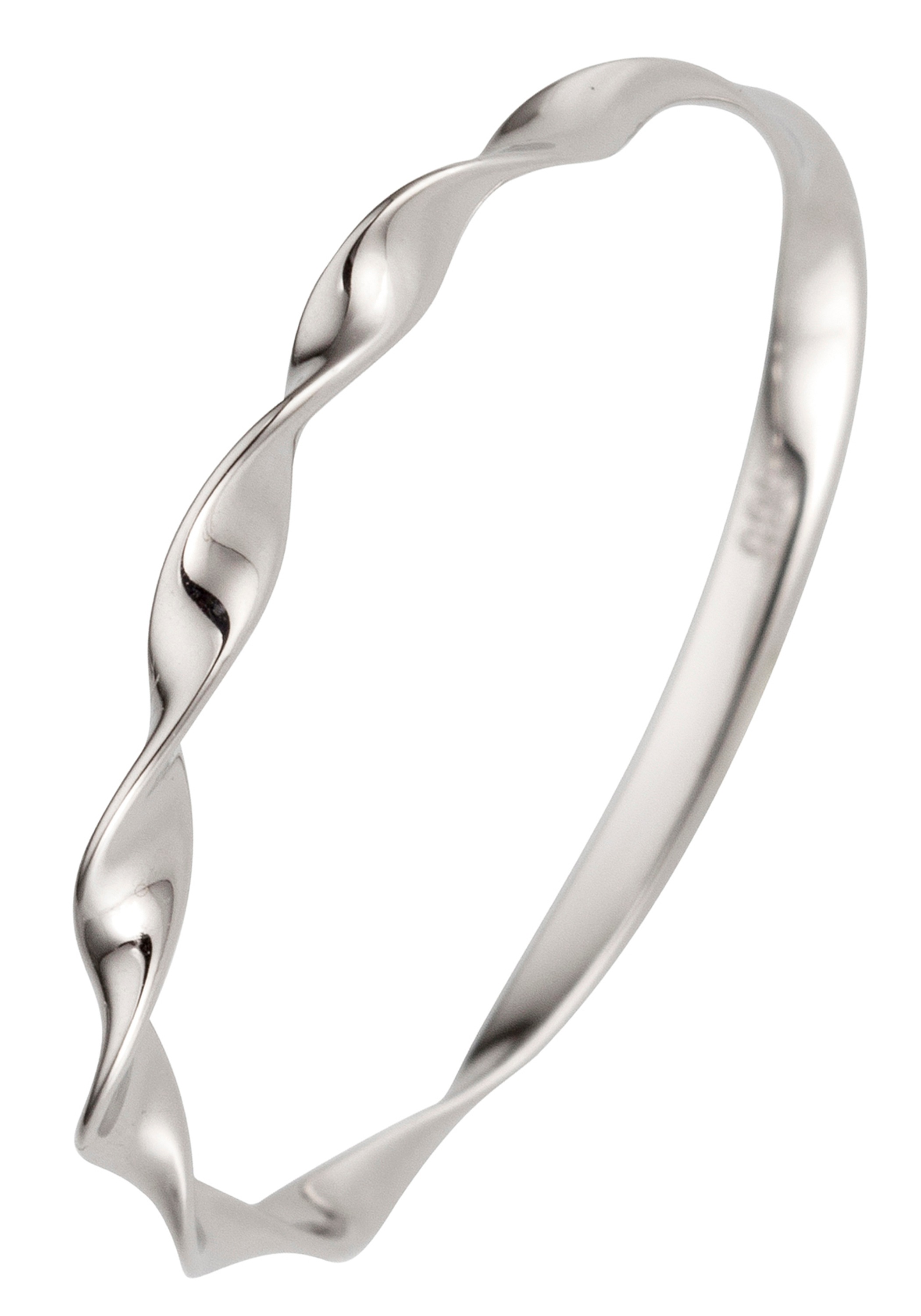 Fingerring JOBO Gr. 52, weiß (weißgold 585), Fingerringe, Damen, 52, Weißgold 585, 585 Weißgold gedreht Image