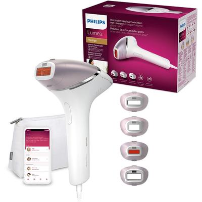 IPL-Haarentferner PHILIPS "Lumea S8000 BRI947/00" lila (fliederfarben) Damen 4 Aufsätze (Achseln, Bikinizone, Körper und Gesicht)