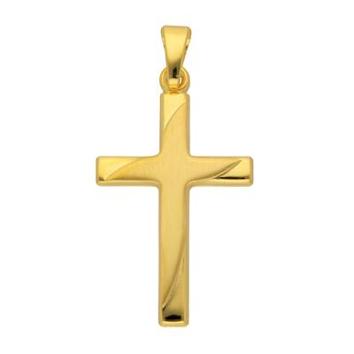 Ketten-Anhänger ADELIA´S "585 Gold Kreuz Anhänger", gold, Schmuckanhänger, Damen, Gold, Goldschmuck für Damen & Herren