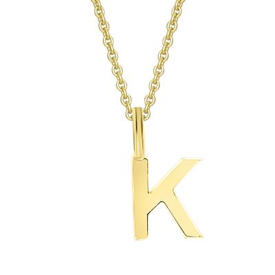 Kette mit Anhänger ONE ELEMENT "Buchstabe K Buchstaben Anhänger aus 333 Gelbgold", gold, Halsketten, Damen, Gelbgold 333