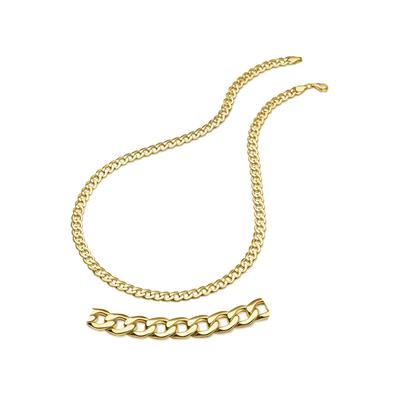 Goldkette FIRETTI "Schmuck Geschenk Gold 333 Halskette Panzerkette" Gr. 45, gold (gelbgoldfarben), Halsketten, Damen, 45, Gelbgold 585, B: 6,4mm, Panzerkette, Made in Germany, B:6,4mm Image