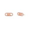 Paar Ohrstecker MICHAEL KORS "PREMIUM, EMPIRE, OVAL, MKC1657CZ", rosa (roségoldfarben, kristallweiß, kristallweiß), Ohrringe, Damen, Silber 925 (Sterlingsilber), mit Zirkonia (synth.)