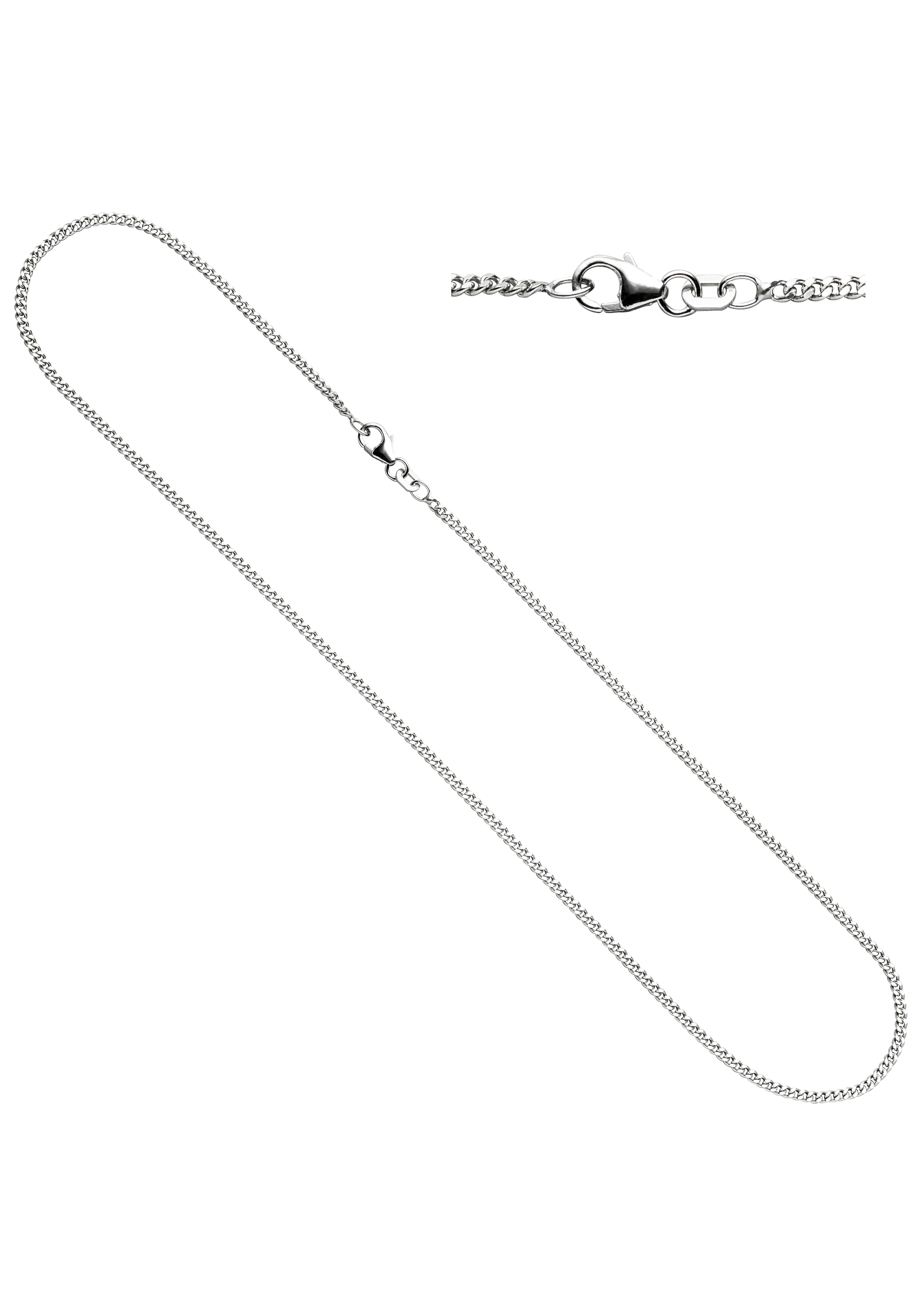 Silberkette JOBO, silber (silber 925), Halsketten, Damen, Silber 925 (Sterlingsilber), L: 50, Silberkette, Panzerkette 925 Silber 50 cm 2 mm