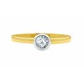 Goldring ADELIA´S "333 Gold Ring mit Zirkonia" Fingerringe Gr. 52, Gelbgold 333, goldfarben (gold) Damen Fingerringe