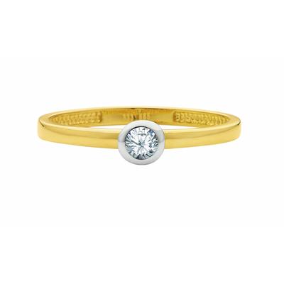 Goldring ADELIA´S "333 Gold Ring mit Zirkonia" Gr. 54, gold, Fingerringe, Damen, 54, Gelbgold 333, mit Zirkonia Goldschm