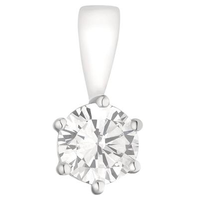 Ketten-Anhänger AMOR "9067480", silber (silberfarben, kristallweiß, kristallweiß), Schmuckanhänger, Damen, Silber 925 (Sterlingsilber), 1,20 g, mit Zirkonia (synth.)